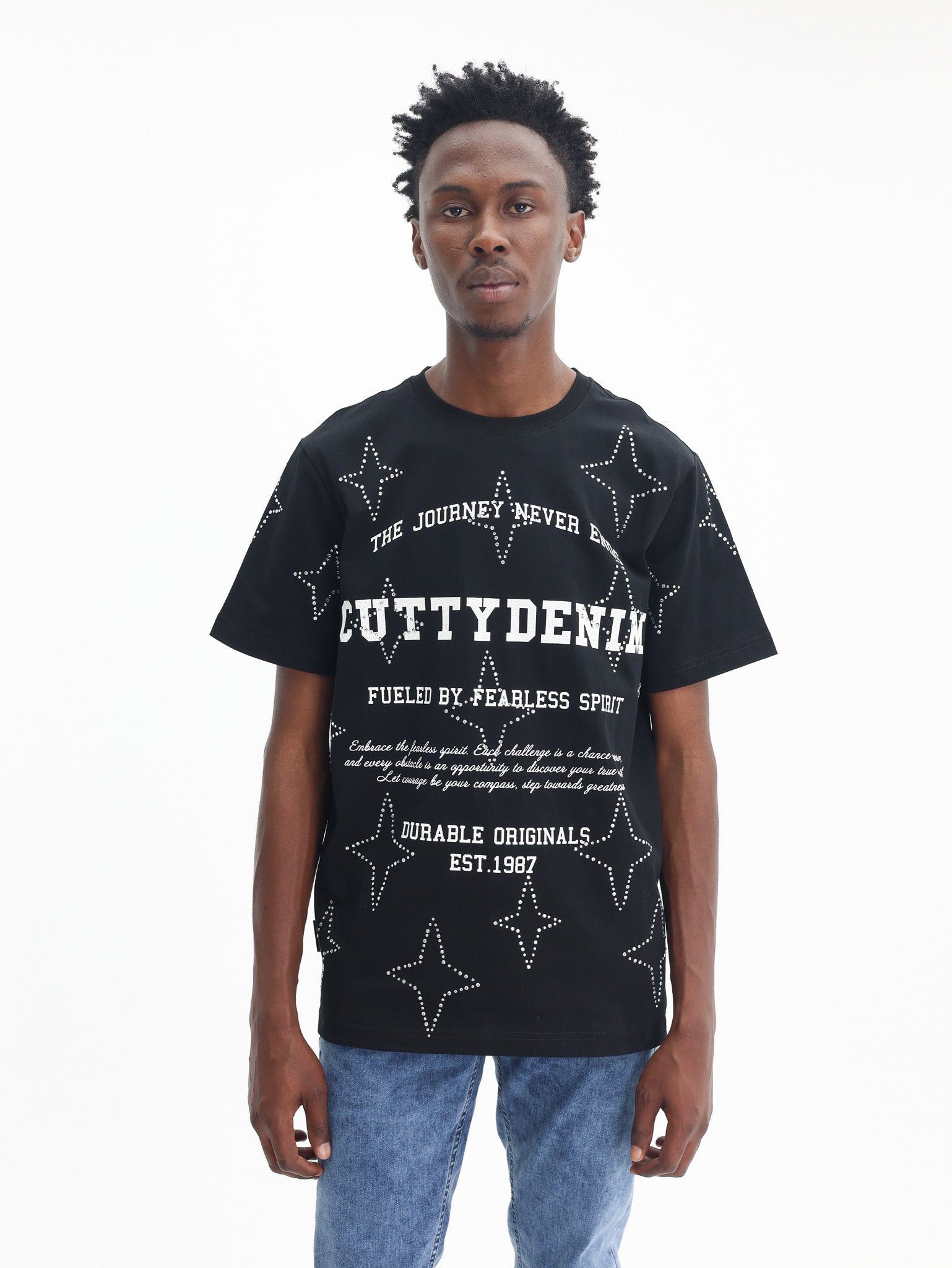 Cutty T-Shirt Multi Stars Black